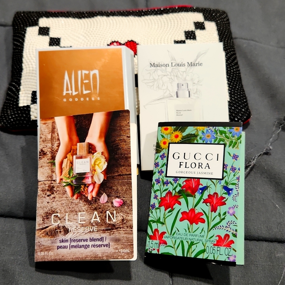 ((SOLD))Womens Cologne Samples- GUCCI, ALIEN , MAISON LOUIS MARIE & CLEAN
